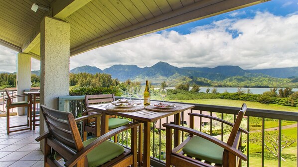 Hanalei Bay Resort #4302 - Dining Lanai - Parrish Kauai