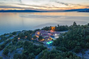 Beautiful summer evening from the bird's perspective.