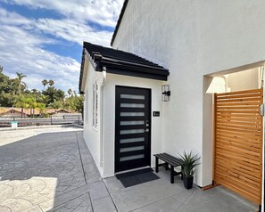 Front of guest house entry