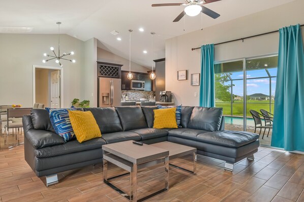 Pool view Family Room