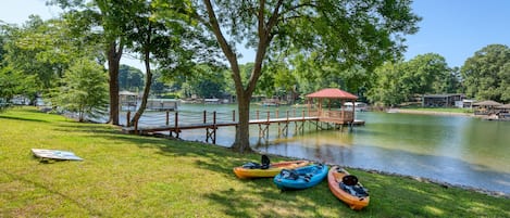 Three adult kayaks, one tandem adult kayak and one youth kayak.