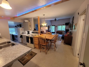 Open concept Kitchen and dinning area.