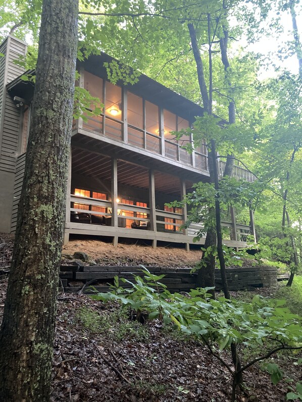 Rear of Property at Dusk