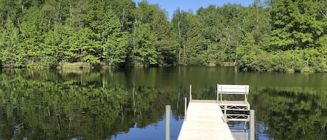 Peaceful setting in a hidden bay with quick easy access to the main lake
