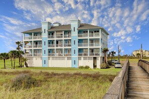 We are the top floor corner unit right next to the walkway.  