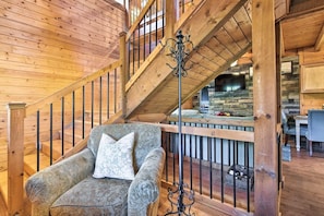 Head upstairs to find the loft.
