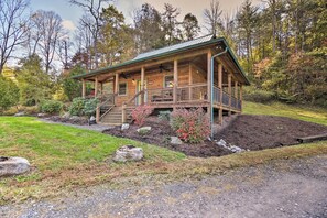 The wraparound porch is the perfect spot to look for wildlife!