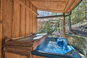 Enjoy the perks of a private, 6-person hot tub!
