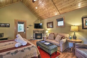 Kick back on the living room couch to watch a movie or sports on DirecTV, HBO Max & ESPN.