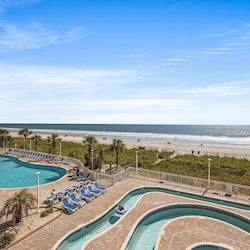Watch the kids splash and play, while you rock the day away.