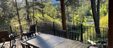 Mountain Living at its Finest! Enjoy al fresco dining  listening to the river. 