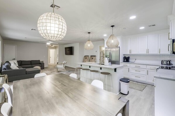 Open Living/Kitchen/Dining perfect for entertaining