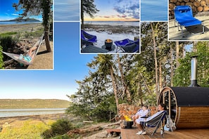 Relax with Fire, in a "Pod Rocker", Hammock or Sun Lounger