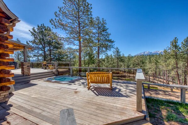 Back porch view of Pikes Peak