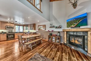 Open dining area and kitchen