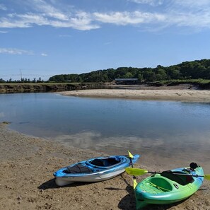 Kayaks available for guests use.
