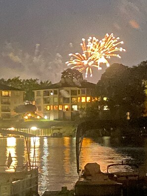 View from the balcony of the fireworks 