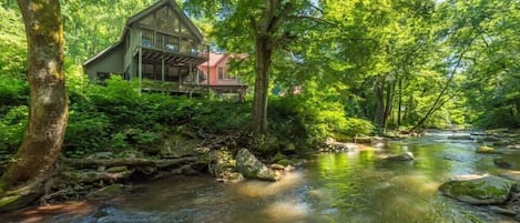 View of the house from the beautiful river!