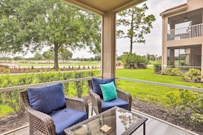 Screened-In Porch | Golf Course On-Site | Charcoal Grill