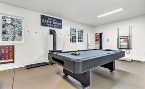 Game room w/ pool table.