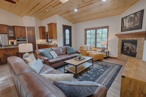 Relax and recharge in the spacious family room.