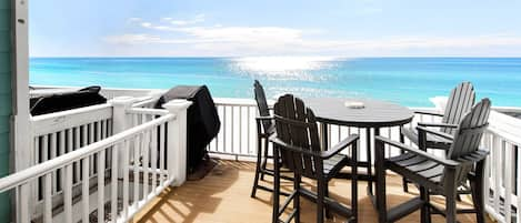 Balcony Second (Main) Level - 
Sanddollar Townhomes Unit 6 Miramar Beach Destin Florida Vacation Beach House Rentals