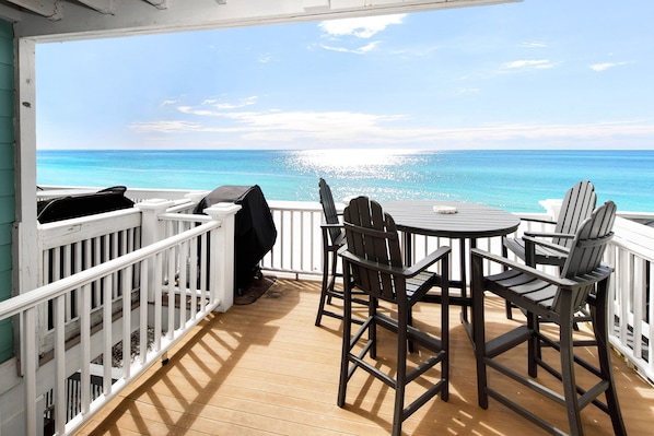 Balcony Second (Main) Level - 
Sanddollar Townhomes Unit 6 Miramar Beach Destin Florida Vacation Beach House Rentals