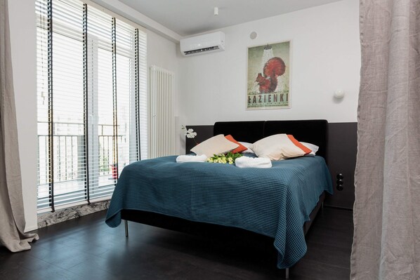 The living area's elegant color palette creates a cheerful and inviting atmosphere.