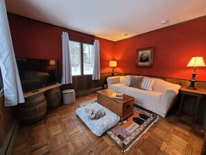 Den with smart TV