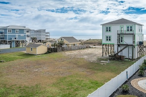 The house is right on a beach access. 