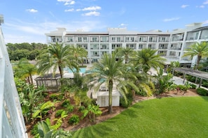 Balcony view to pool