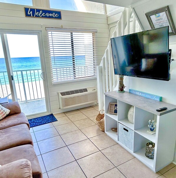 Living room with ocean view