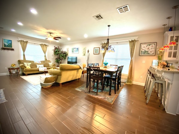 Large airy living area.