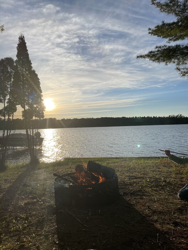 Beautiful Sunsets over the lake.