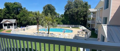 Pool view from unit's balcony