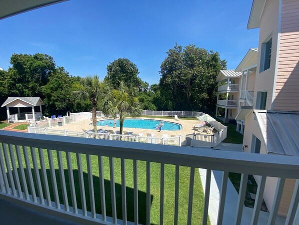 Pool view from unit's balcony