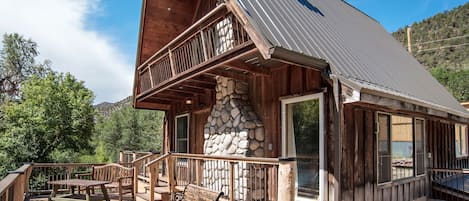 View of the home and deck