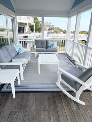 Covered Porch with Ocean View