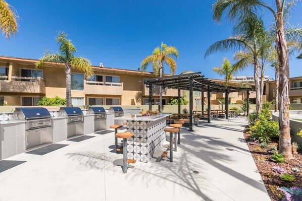 Outdoor BBQ area