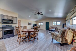 Kitchen and living area