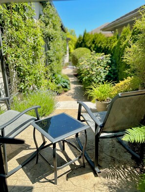 Private patio off bedroom