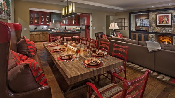 Dining area seats 10