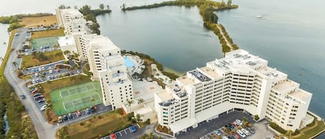 Aerial view of Gulf Island Beach & Tennis Club