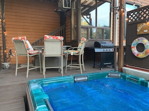 Enjoy the Hot Tub while kids swim in the pool!