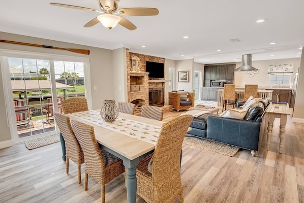 Living Room | Canal View | Palm Coast Vacation Rental