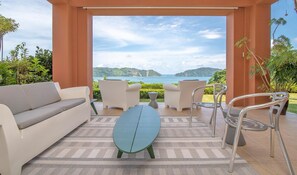 Enjoy ocean views from the terrace.