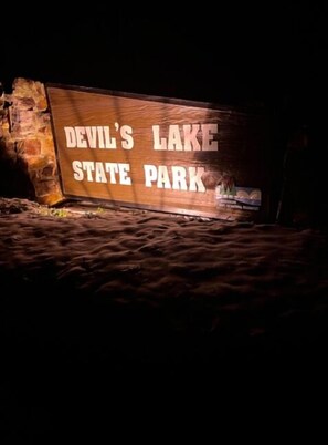 Walk To Devils Lake State Park entrance