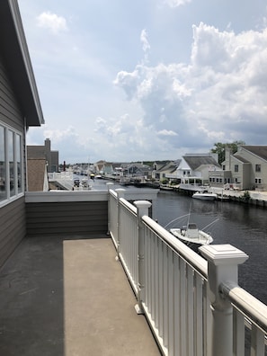 Backyard Second Floor Balcony Overlooking the Lagoon