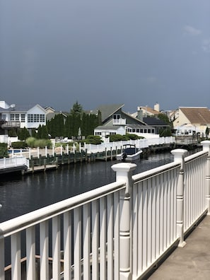 Backyard Second Floor Balcony Overlooking the Lagoon