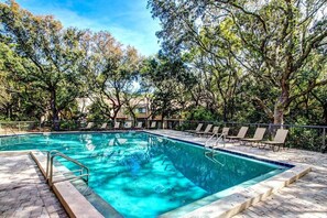 Pool has Plenty of Seating (not heated)